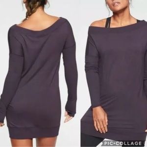 Athleta Women Studio Barre Sweatshirt Dress Plum, Women’s size Small